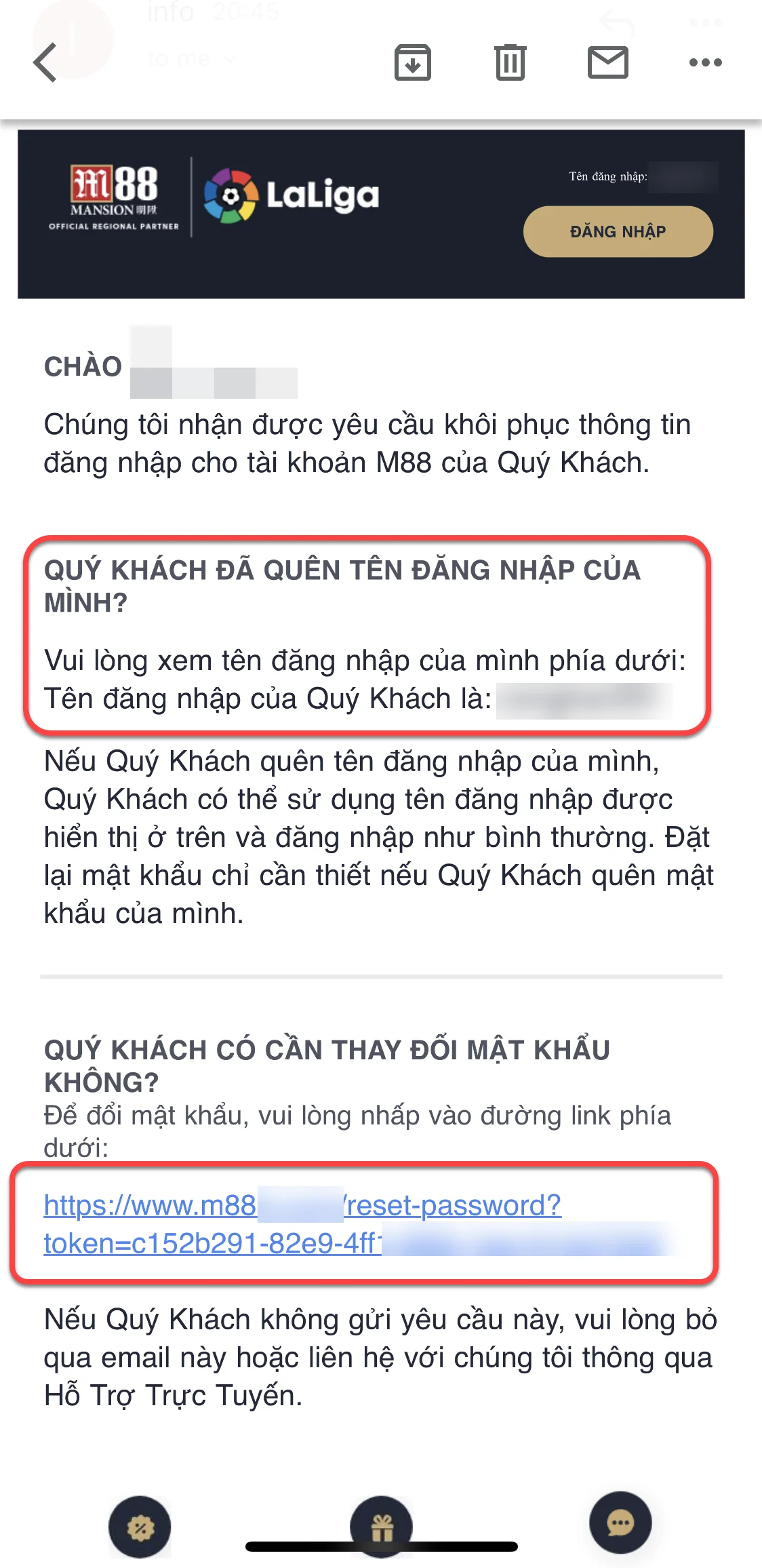 email-chua-ten-dang-nhap-va-link-doi-mat-khau-m88