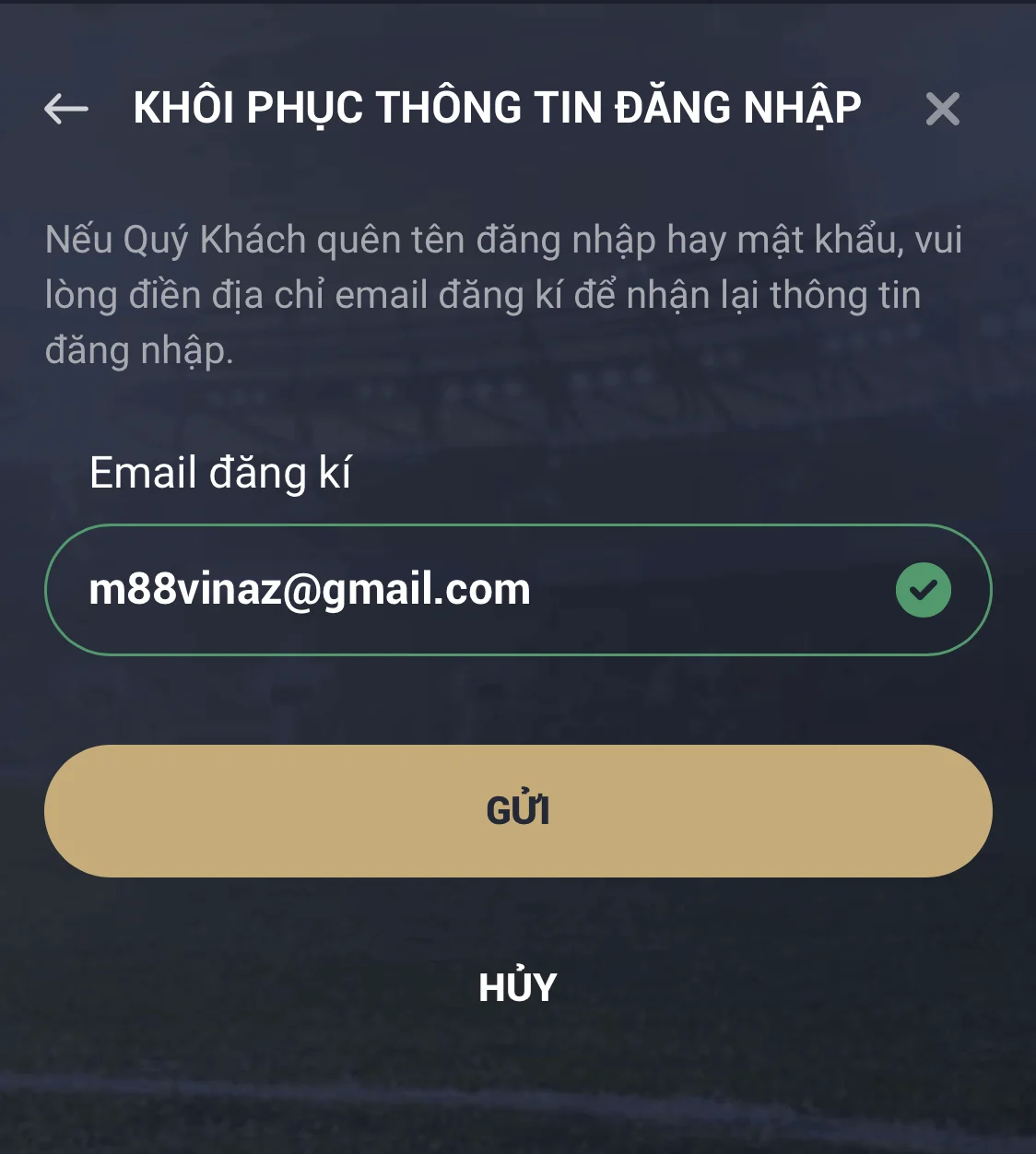 nhap-dia-chi-email-de-khoi-phuc-thong-tin-dang-nhap-m88